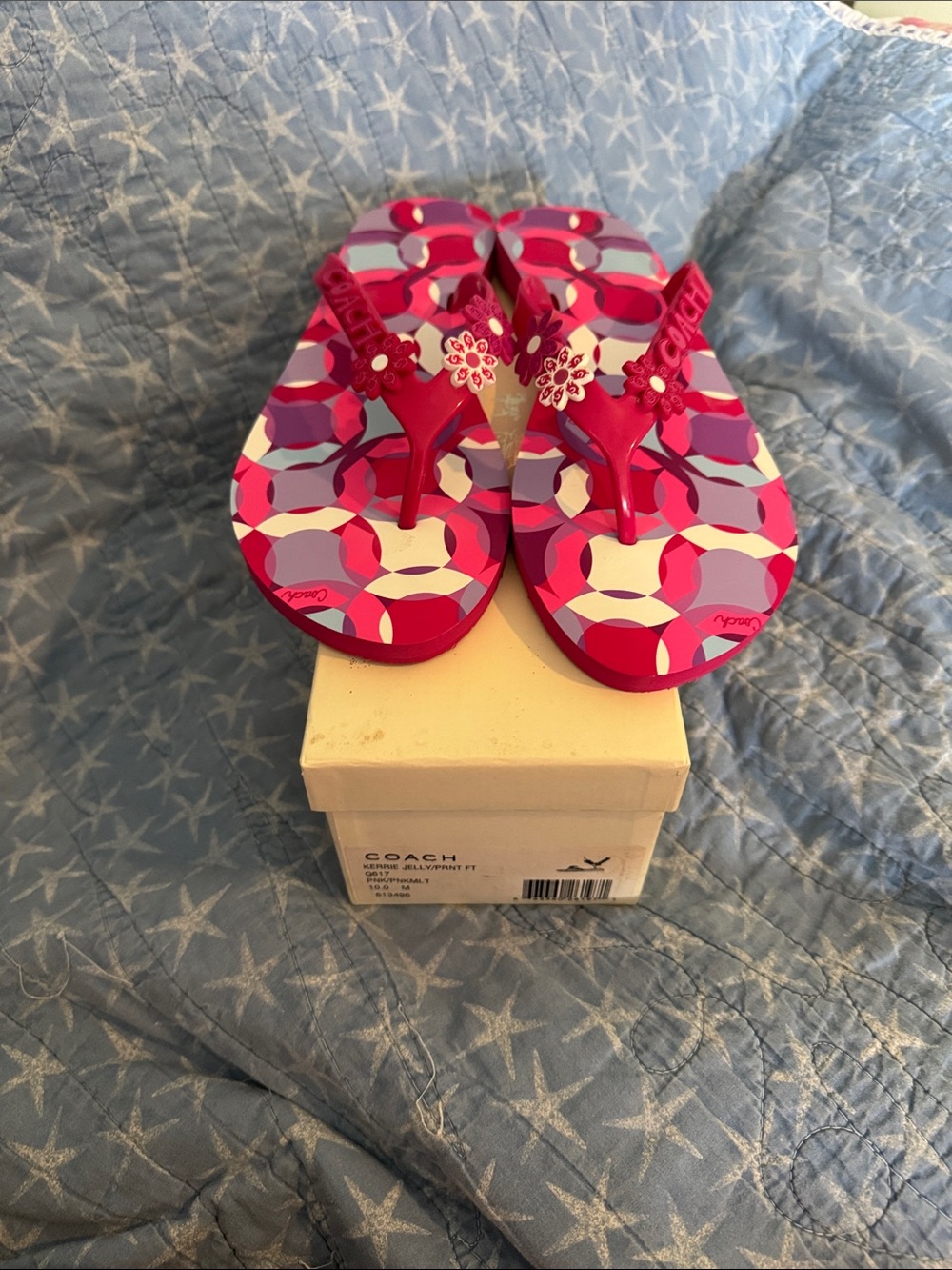 Vintage NIB Coach Kerrie Jelly flip flop size 10